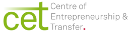 Logo with text "Centre of Entrepreneurship & Transfer"