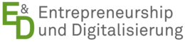 Logo mit Text "Entrepreneurship und Digitalisierung"