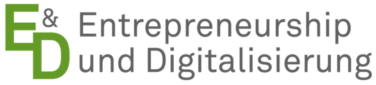 Logo mit Text "Entrepreneurship und Digitalisierung"