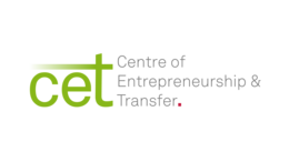 Logo with text "Centre of Entrepreneurship & Transfer"